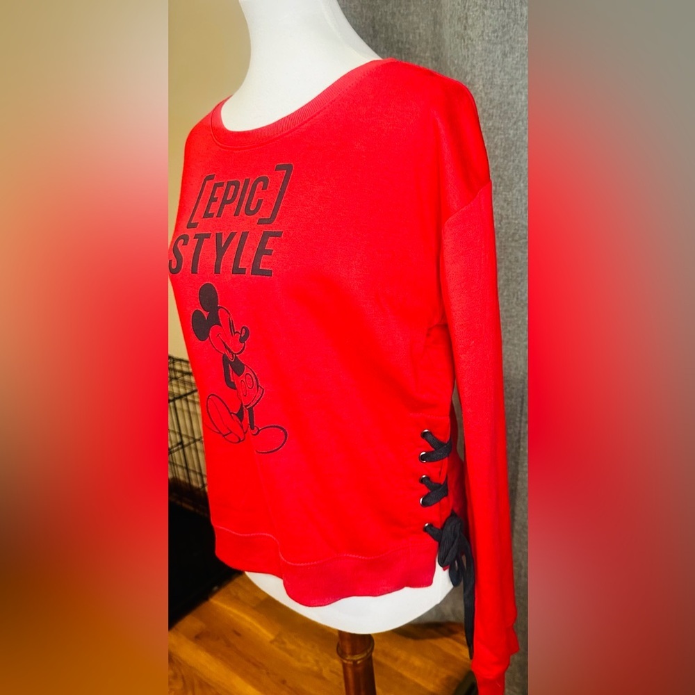 Disney women’s Red Mickey Mouse Sweatshirt - Picture 5 of 11